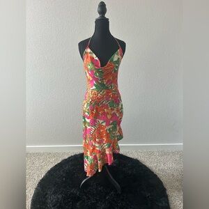 SHEIN Multicolor Backless Dress